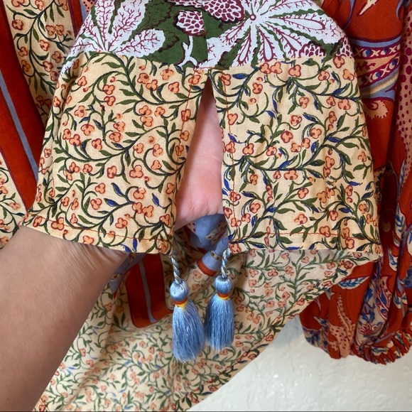 Anthropologie Sonrisa Paisley Floral Blouse Size XS - Picture 8 of 10